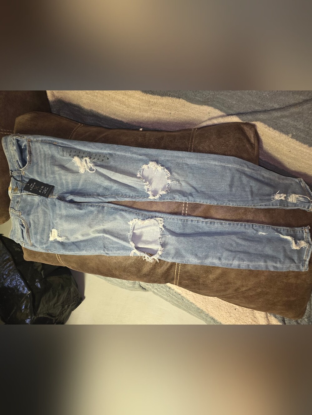 American Eagle Light Blue Distressed Ripped Jeans